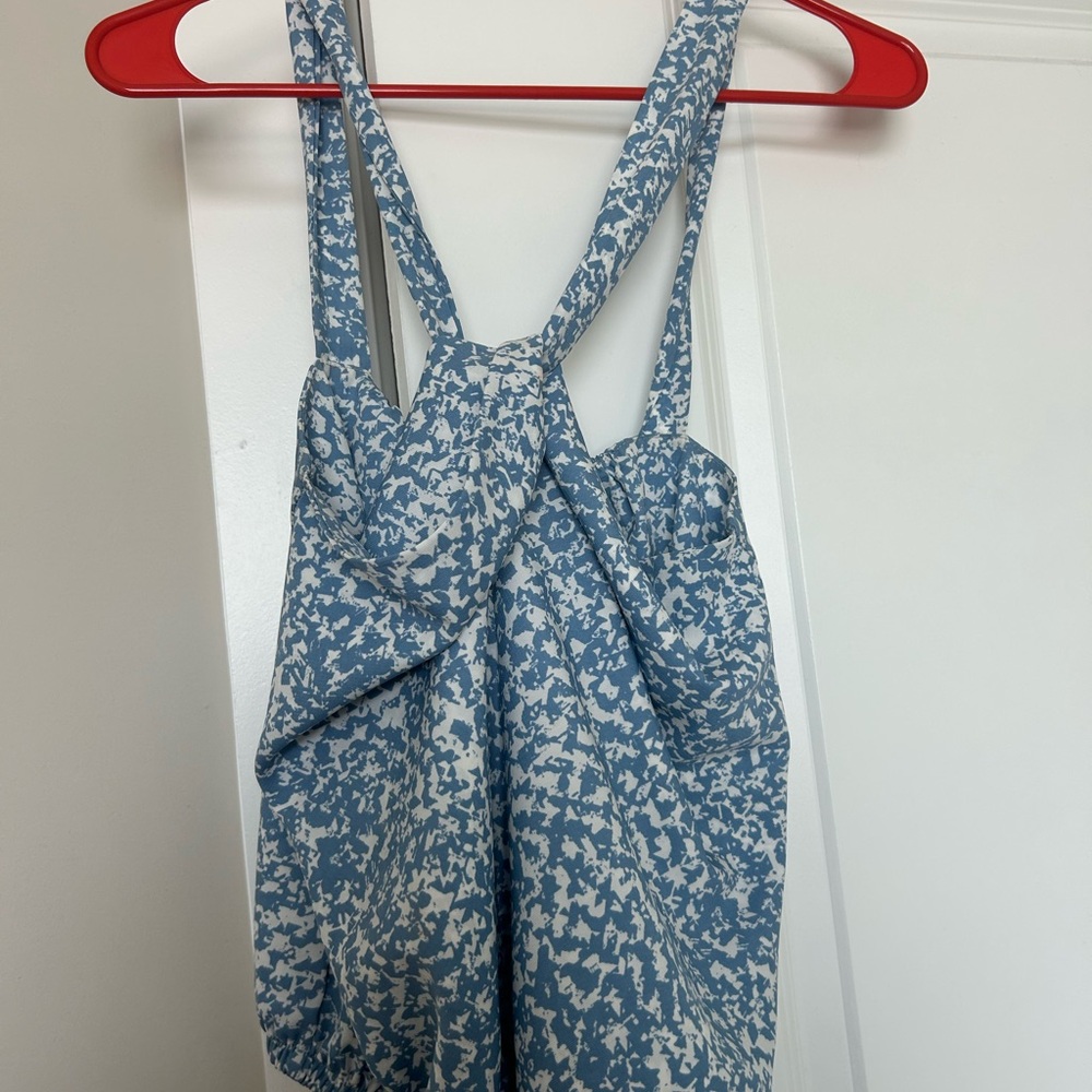 fab'rik Blue and White Patterned Garment